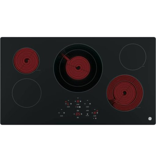 GE ADA 36" Black Built-In Touch Control Electric Cooktop - Image 2