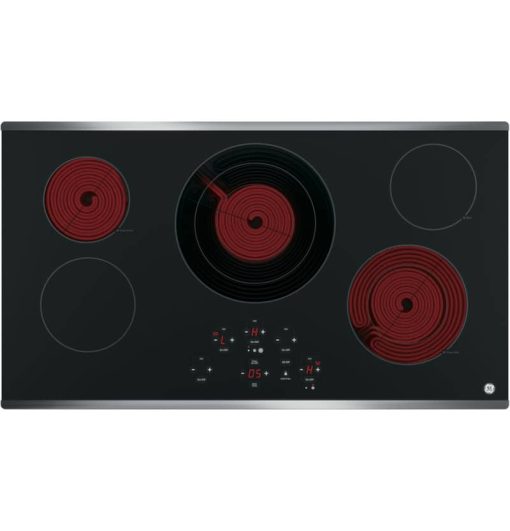 GE ADA 36" Stainless Steel Built-In Touch Control Electric Cooktop - Image 2