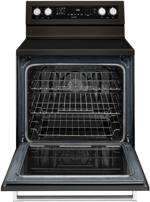 KitchenAid 30" PrintShield Black Stainless Steel Electric Convection Range - Image 2