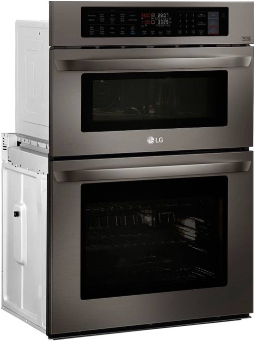 LG 30" Black Stainless Steel Smart Microwave Combination Oven - Image 4