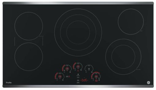 GE Profile ADA 36" Stainless Steel Built-In Touch Control Electric Cooktop - Image 2