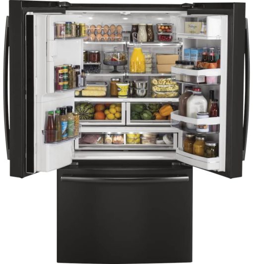 GE Profile ADA ENERGY STAR 22.1 Cu. Ft. Black Stainless Counter-Depth French-Door Refrigerator With Hands-Free AutoFill - Image 2