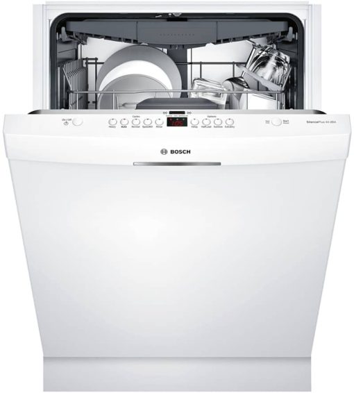 Bosch 300 Series 24" White Scoop Handle Dishwasher - Image 3
