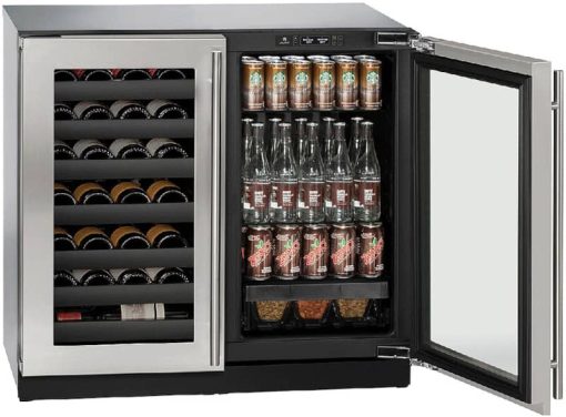 U-Line 3000 Series 36" Stainless Frame Dual-Zone Beverage Center - Image 3