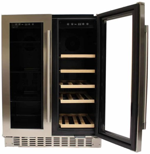 Azure ADA 24" Stainless Steel Glass Door Dual Zone Beverage/Wine Center - Image 3