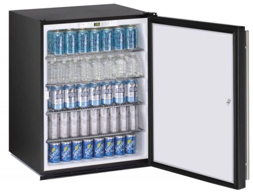 U-Line ADA Collection 24" Black Solid With Lock Compact Refrigerator - Image 3