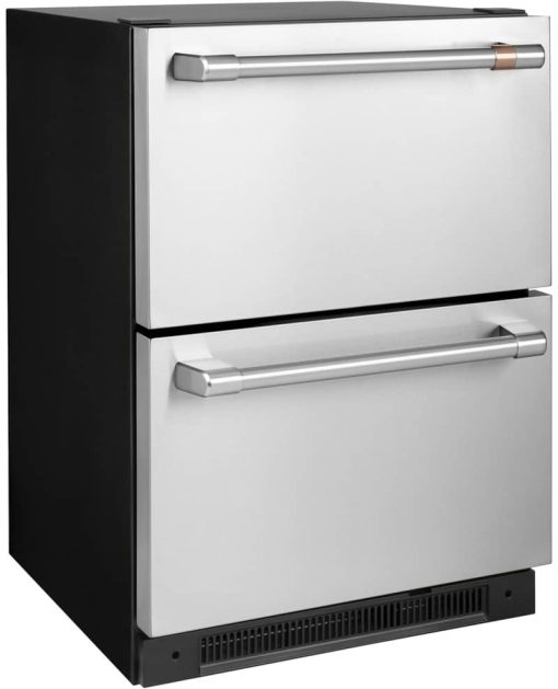 Cafe 5.7 Cu. Ft. Stainless Steel With Brushed Stainless Built-In Dual-Drawer Refrigerator - Image 3