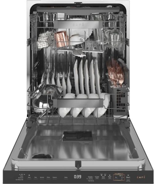 Cafe 24" Platinum Glass Dishwasher With Hidden Controls - Image 2