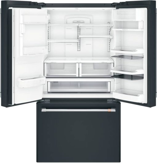 Cafe ENERGY STAR 27.8 Cu. Ft. Matte Black With Brushed Stainless Smart French-Door Refrigerator With Hot Water Dispenser - Image 3