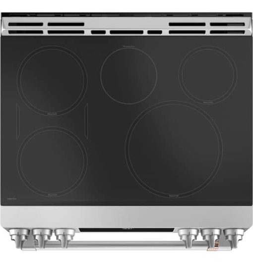 Cafe ADA 30" Stainless Steel Smart Front-Control Induction & Convection Slide-In Range With Warming Drawer - Image 3