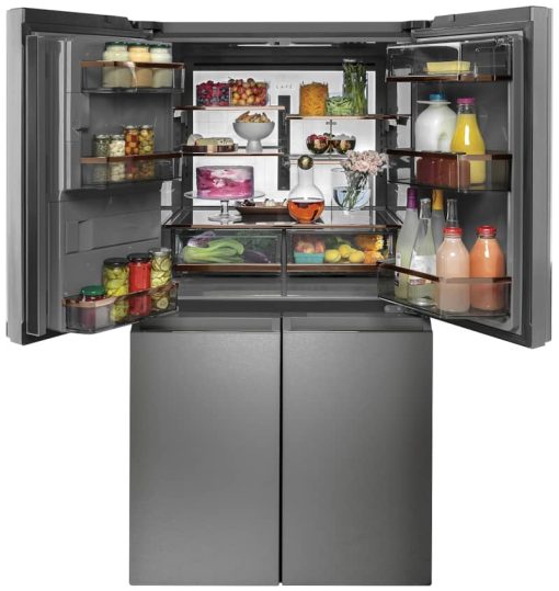 Cafe ENERGY STAR 27.4 Cu. Ft. Platinum Glass Smart QuadDoor Refrigerator - - Image 3