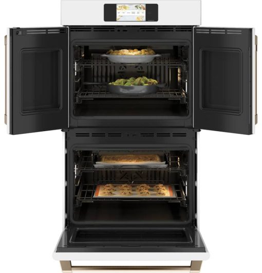 Cafe Professional Series 30" Matte White Smart Built-In Convection French-Door Double Wall Oven - Image 3