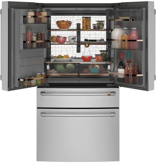 Cafe ENERGY STAR 27.6 Cu. Ft. Stainless Steel With Brushed Stainless Smart 4Door French-Door Refrigerator - - Image 2