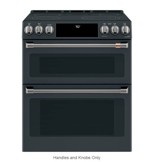 Cafe Brushed Black Front Control Electric Knobs and Handles - Image 3