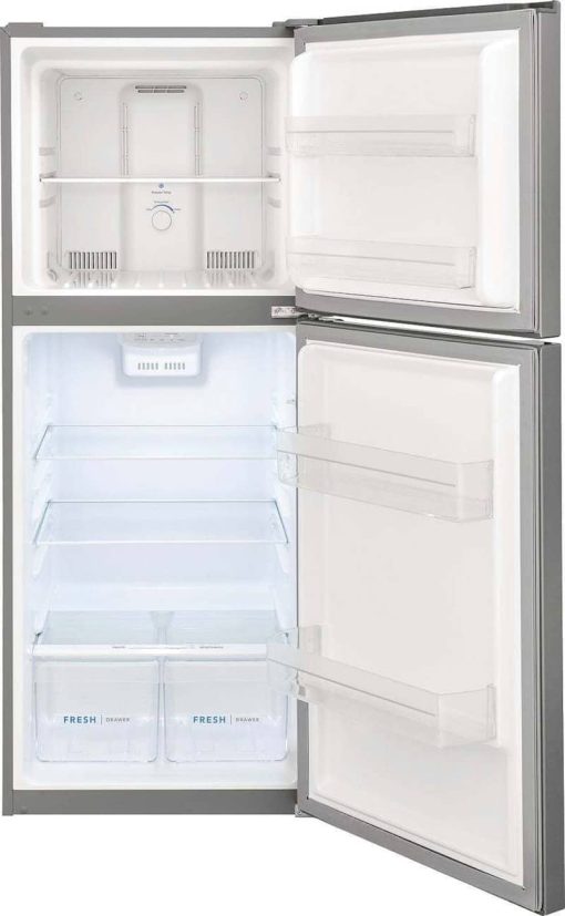 Frigidaire ADA 10.1 Cu. Ft. Brushed Steel Top Freezer Apartment-Size Refrigerator - Image 3