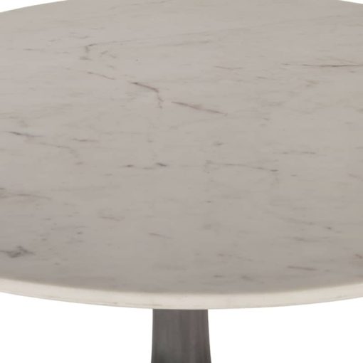 Home Trends & Design 48" White Marble  Palm Springs Round Dining Table - Image 3