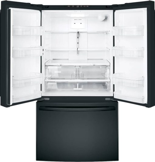 GE ENERGY STAR 27 Cu. Ft. Black French-Door Refrigerator - Image 3