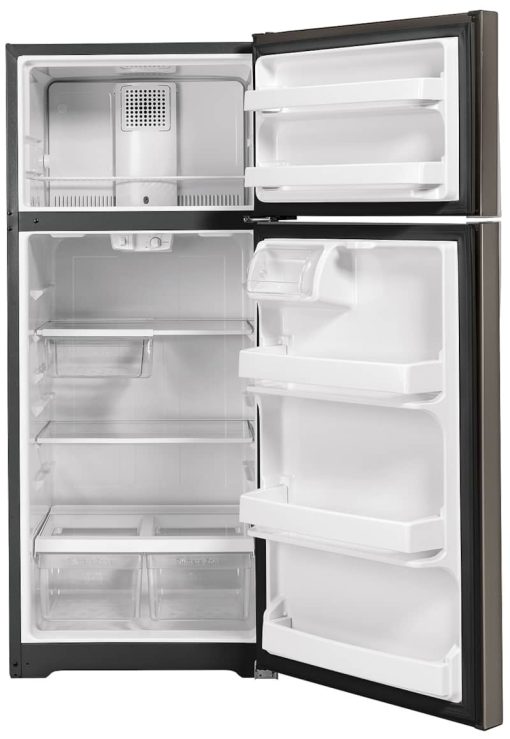 GE ENERGY STAR 17.5 Cu. Ft. Slate Top-Freezer Refrigerator - Image 3