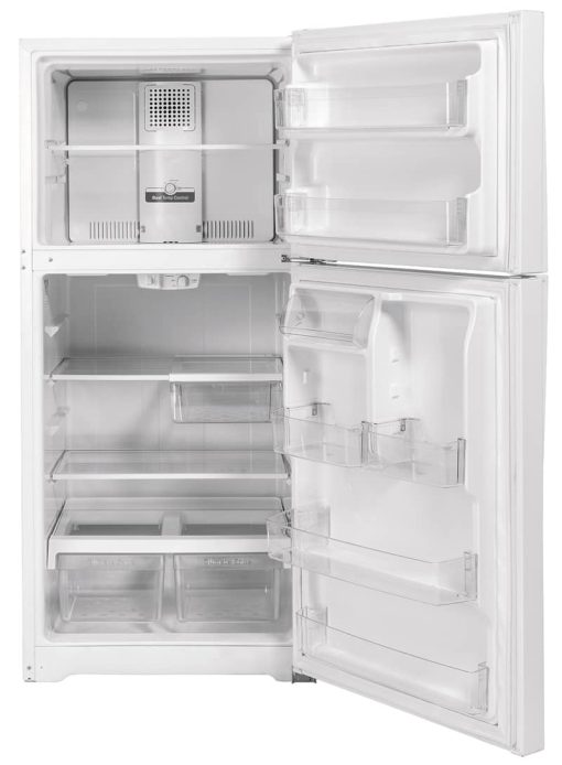 GE 19.2 Cu. Ft. White Garage Ready Top-Freezer Refrigerator - Image 3