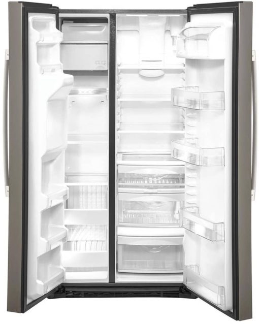 GE 21.8 Cu. Ft. Slate Counter-Depth Side-By-Side Refrigerator - Image 3