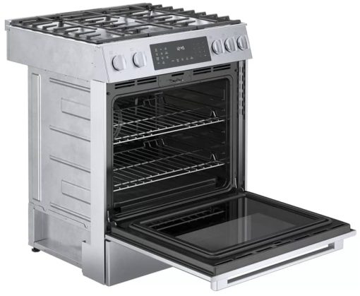 Bosch 800 Series 30" Stainless Steel Dual Fuel Slide-In Range - Image 3