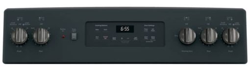 GE 30" Black Slate Freestanding Electric Convection Range - Image 3