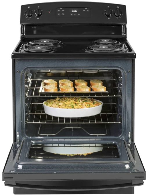 GE 30" Black Free-Standing Electric Range - Image 3