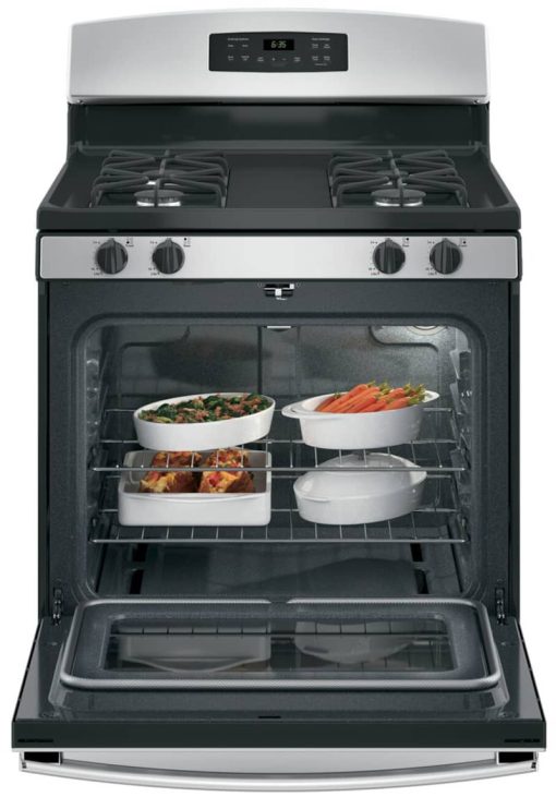 GE 30" Stainless Steel Freestanding Gas Range - Image 3