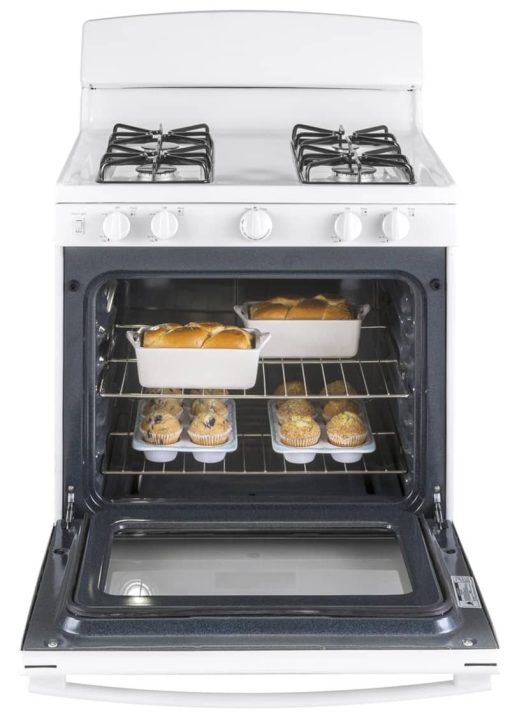 GE ADA 30" White Freestanding Gas Range - Image 3