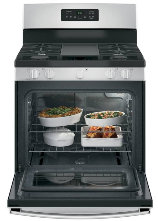 GE 30" Stainless Steel Freestanding Gas Range - Image 3