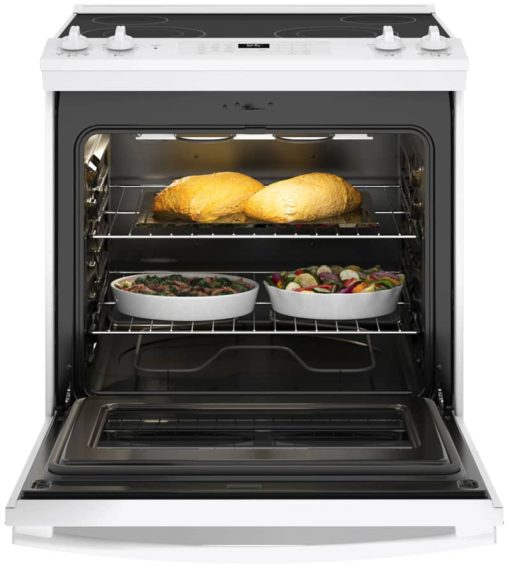 GE ADA 30" White Slide-In Electric Range - Image 3