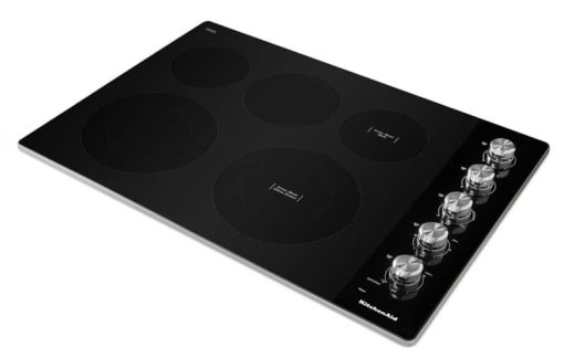 KitchenAid ADA 30" Stainless Steel Electric Cooktop With 5 Elements And Knob Controls - Image 3
