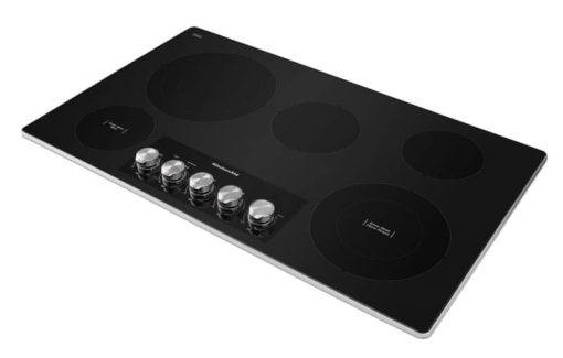 KitchenAid ADA 36" Stainless Steel Electric Cooktop With 5 Elements And Knob Controls - Image 3