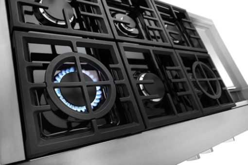 KitchenAid 48" Stainless Steel 6-Burner Commercial-Style Gas Rangetop With Griddlle - Image 3