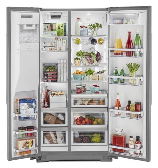KitchenAid ADA 22.6 Cu. Ft. PrintShield Stainless Steel Counter-Depth Side-By-Side Refrigerator With Exterior Ice And Water Dispenser - Image 2