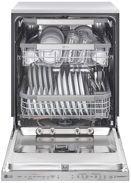LG 24" PrintProof Stainless Steel Top Control Smart Wi-Fi Enabled Dishwasher With QuadWash And TrueSteam - Image 3