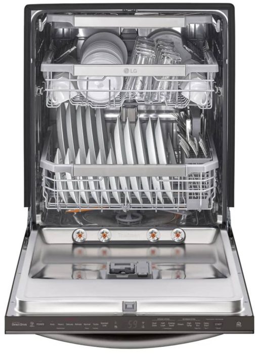 LG 24" Black Stainless Steel Top Control Smart Wi-Fi Enabled Dishwasher With QuadWash And TrueSteam - Image 3