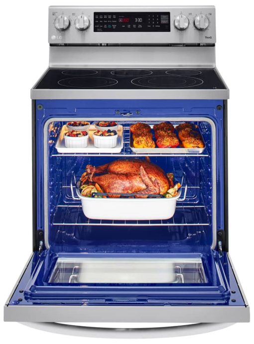 LG 6.3 Cu. Ft. PrintProof Stainless Steel Smart Wi-Fi Enabled Fan Convection Electric Range With Air Fry & EasyClean - Image 3