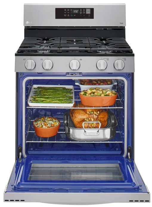 LG 5.8 Cu. Ft. Stainless Steel Smart Wi-Fi Enabled Fan Convection Gas Range With Air Fry & EasyClean - Image 3