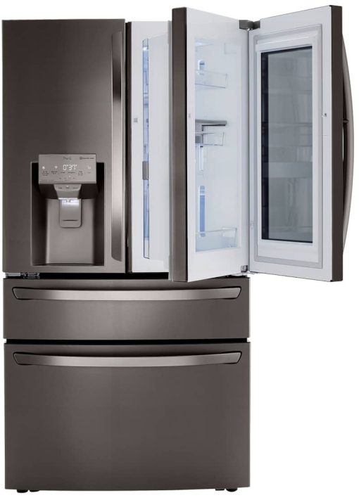 LG 23 Cu. Ft. PrintProof Black Stainless Steel Smart Wi-Fi Enabled InstaView Door-In-Door Counter-Depth Refrigerator With Craft Ice Maker - Image 4