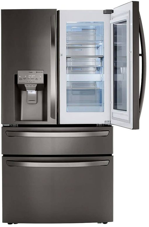 LG 30 Cu. Ft. PrintProof Black Stainless Steel Smart Wi-Fi InstaView Door-In-Door Refrigerator With Craft Ice Maker - Image 4