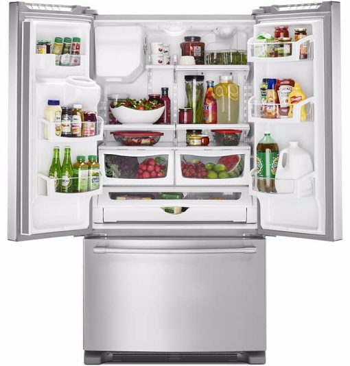 Maytag 36" Fingerprint Resistant Stainless Steel French Door Refrigerator With PowerCold Feature - Image 2