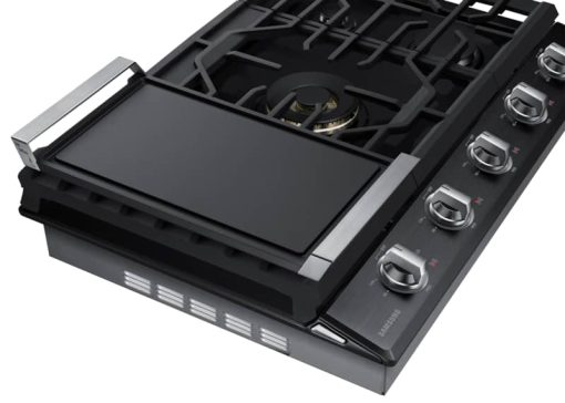 Samsung ADA 36" Fingerprint Resistant Black Stainless Steel Smart Gas Cooktop With 22K BTU Dual Power Burner - Image 3