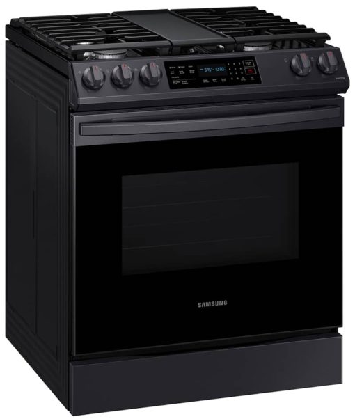 Samsung ADA 6 Cu. Ft. Fingerprint Resistant Black Stainless Steel Slide-In Gas Range With Convection & Wi-Fi - Image 3