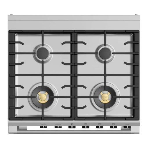 Fisher & Paykel Series 9 Classic 30" Stainless Steel Freestanding Dual Fuel Range, 4 Burners & Self-Cleaning - Image 3