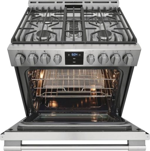 Frigidaire Professional ADA 30" Smudge-Proof Stainless Steel Front Control Gas Range With Air Fry - Image 3