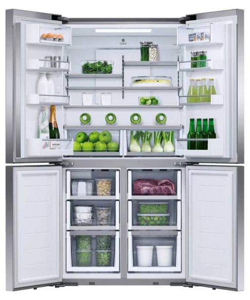 Fisher & Paykel Series 7 18.9 Cu. Ft. Stainless Steel Freestanding Quad Door Refrigerator Freezer, Ice & Water - Image 3