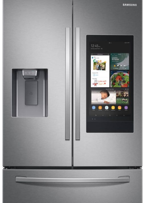 Samsung 26.5 Cu. Ft. Fingerprint Resistant Stainless Steel 3-Door French Door Refrigerator With Family Hub And External Water & Ice Dispenser - Image 4