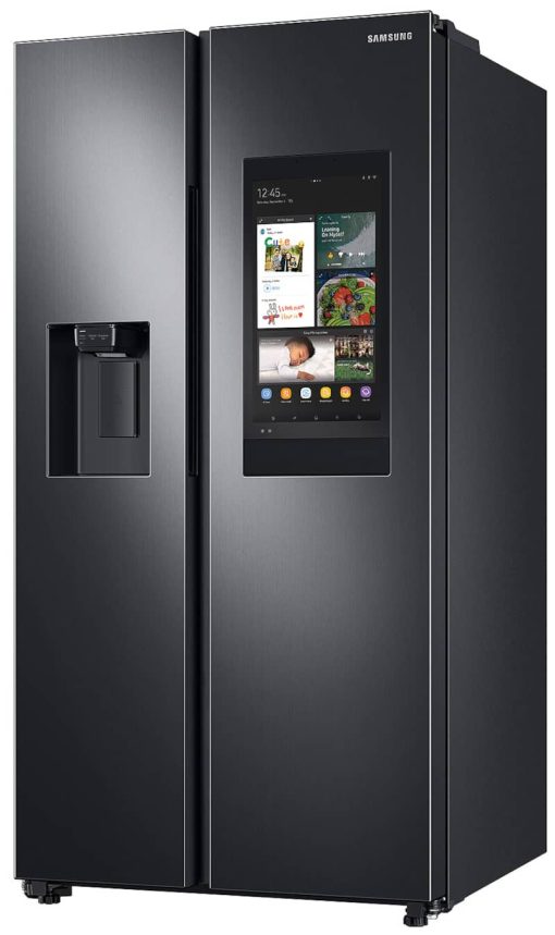 Samsung 26.7 Cu. Ft. Large Capacity Fingerprint Resistant Black Stainless Steel Side-By-Side Refrigerator With Touch Screen Family Hub - Image 6