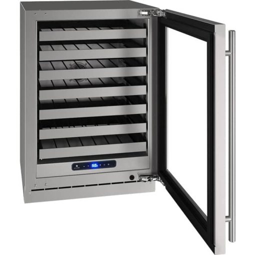 U-Line 24" Stainless Frame With Lock Right-Hinge Wine Refrigerator - Image 3